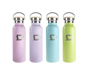 Variedad de colores de la botella reutilizable y sostenible Domus de la marca Didex. 
